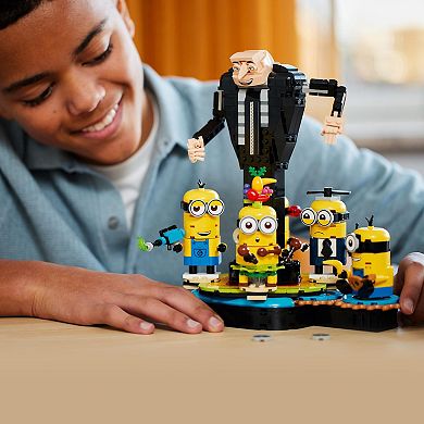 LEGO Despicable Me 4 Brick-Built Gru and Minions Toy Figure Set 75582