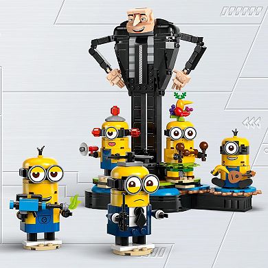 LEGO Despicable Me 4 Brick-Built Gru and Minions Toy Figure Set 75582