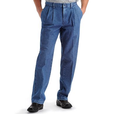 Men's Lee Stain Resist Relaxed-Fit Pleated Denim Pants