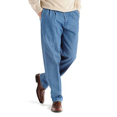 Men's Lee® Stain Resist Relaxed-Fit Pleated Denim Pants