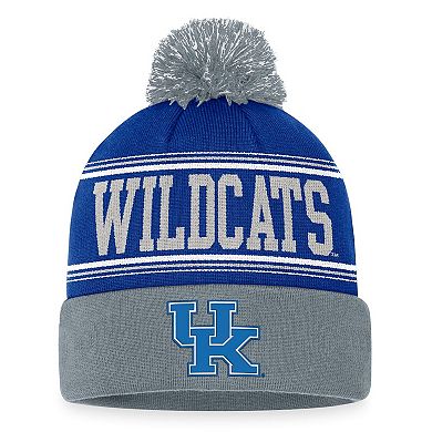 Men's Top of the World  Royal Kentucky Wildcats Draft Cuffed Knit Hat with Pom