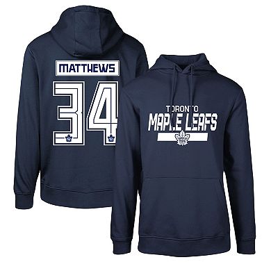 Men's Levelwear Auston Matthews Navy Toronto Maple Leafs Podium Name & Number Pullover Hoodie