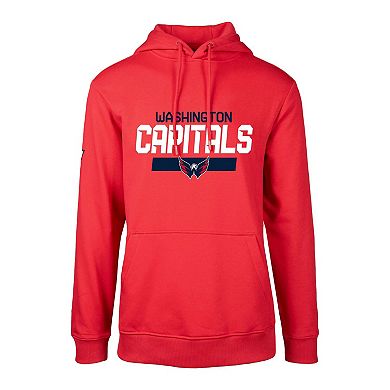 Men's Levelwear Alexander Ovechkin Red Washington Capitals Podium Name & Number Pullover Hoodie
