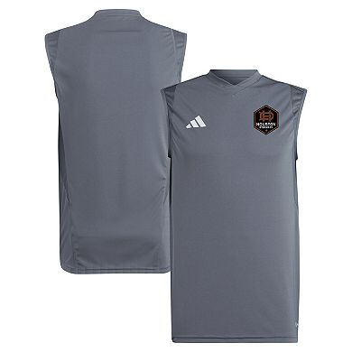 Men's adidas Gray Houston Dynamo FC 2024 Sleeveless Training Jersey