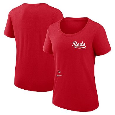 Women's Nike Red Cincinnati Reds Authentic Collection Performance Scoop Neck T-Shirt