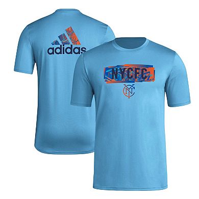 Men's adidas Sky Blue New York City FC Local Pop AEROREADY T-Shirt