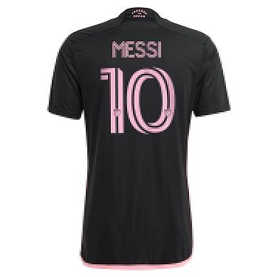 Men's adidas Lionel Messi Black Inter Miami CF 2024 La Noche Replica Player Jersey