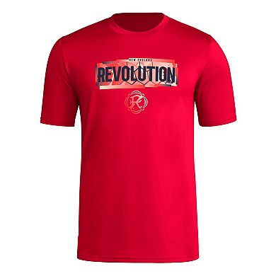 Men's adidas Red New England Revolution Local Pop AEROREADY T-Shirt