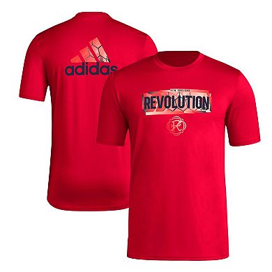 Men's adidas Red New England Revolution Local Pop AEROREADY T-Shirt