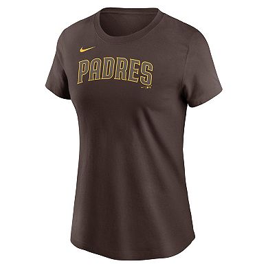 Women's Nike Brown San Diego Padres Wordmark T-Shirt