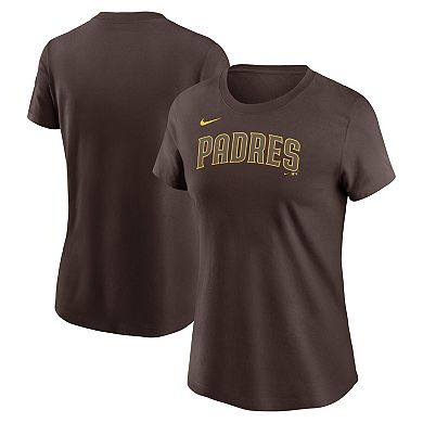 Women's Nike  Brown San Diego Padres Wordmark T-Shirt