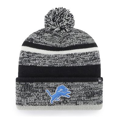 Men's '47 Charcoal Detroit Lions Northward Cuffed Knit Hat with Pom