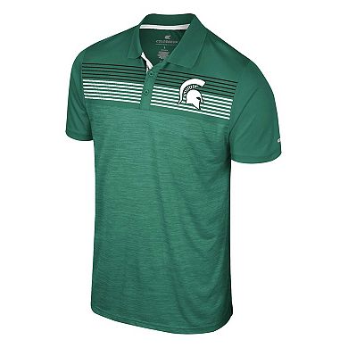 Men's Colosseum Green Michigan State Spartans Langmore Polo