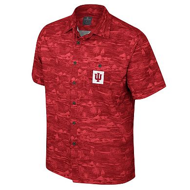 Men's Colosseum Crimson Indiana Hoosiers Ozark Button-Up Shirt