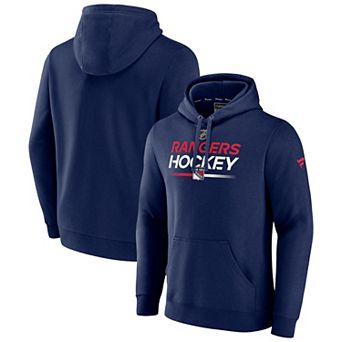 Men's Fanatics Branded Navy New York Rangers Alternate Wordmark Fleece Pullover Hoodie
