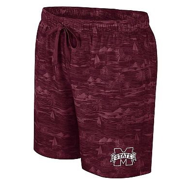 Men's Colosseum Maroon Mississippi State Bulldogs Ozark Swim Shorts