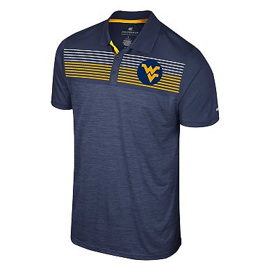 Men's Colosseum Navy West Virginia Mountaineers Langmore Polo