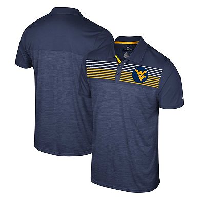Men's Colosseum Navy West Virginia Mountaineers Langmore Polo