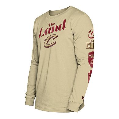 Men's New Era Tan Cleveland Cavaliers 2023/24 City Edition Long Sleeve T-Shirt