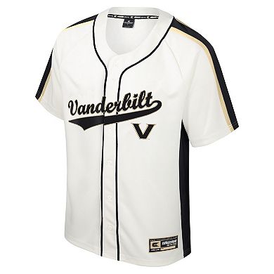 Men's Colosseum Cream Vanderbilt Commodores Ruth Button-Up Baseball Jersey