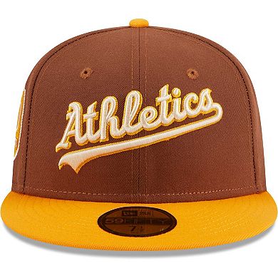 Men's New Era Brown Oakland Athletics Tiramisu 59FIFTY Fitted Hat