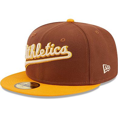 Men's New Era Brown Oakland Athletics Tiramisu 59FIFTY Fitted Hat
