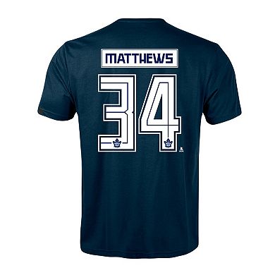 Men's Levelwear Auston Matthews Navy Toronto Maple Leafs Richmond Player Name & Number T-Shirt