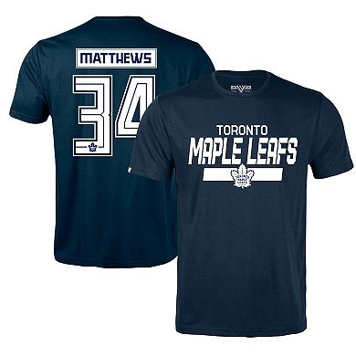 Men's Levelwear Auston Matthews Navy Toronto Maple Leafs Richmond Player Name & Number T-Shirt