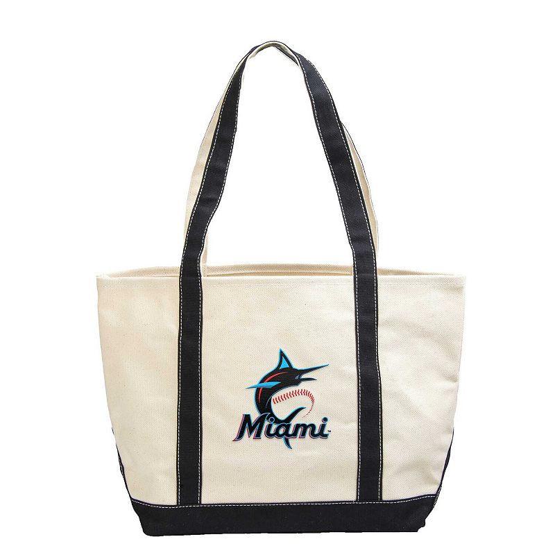 Miami Marlins Canvas Tote Bag, Black
