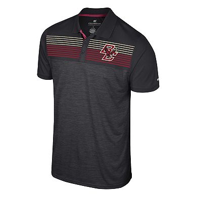 Men's Colosseum Black Boston College Eagles Langmore Polo