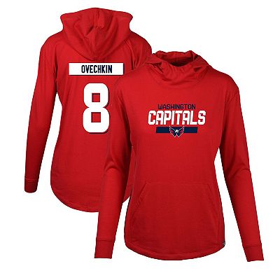 Women's Levelwear Alexander Ovechkin Red Washington Capitals Vivid Player Name & Number Pullover Hoodie