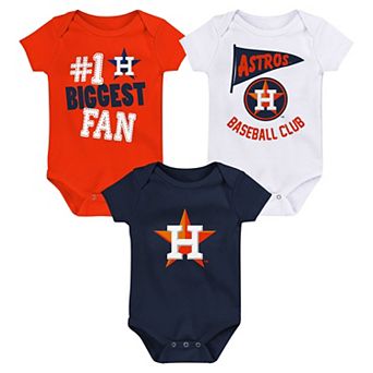 Infant Fanatics Branded Houston Astros Fan Pennant 3-Pack Bodysuit Set