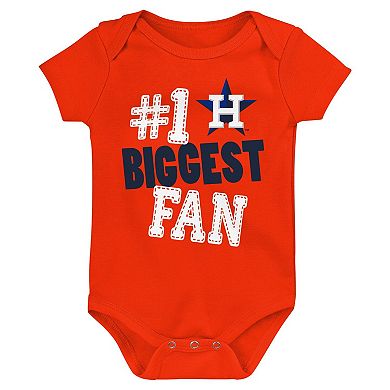 Infant Fanatics Branded Houston Astros Fan Pennant 3-Pack Bodysuit Set