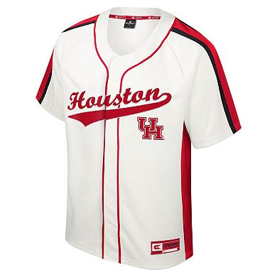 Men's Colosseum Cream Houston Cougars Ruth Button-Up Baseball Jersey