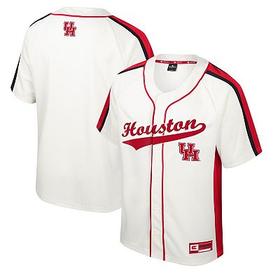 Men's Colosseum Cream Houston Cougars Ruth Button-Up Baseball Jersey