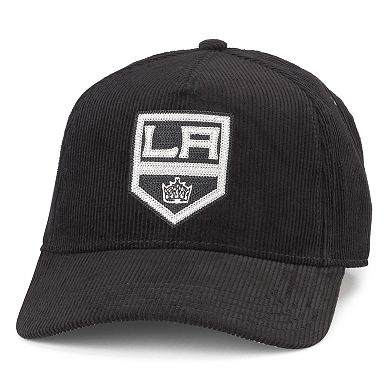 Men's American Needle Black Los Angeles Kings Corduroy Chain Stitch Adjustable Hat