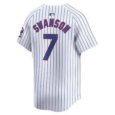 Men's Nike Dansby Swanson White Chicago Cubs Home Limited Player Jersey