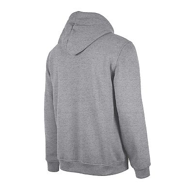 Men's New Era Heather Gray Miami Dolphins Retro Pullover Hoodie