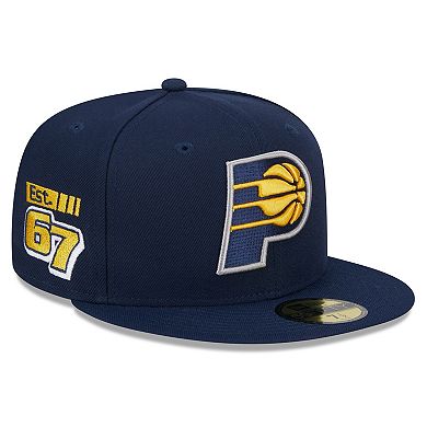 Men's New Era Navy Indiana Pacers 2024 NBA All-Star Game Rally Drive Side Patch 59FIFTY Fitted Hat