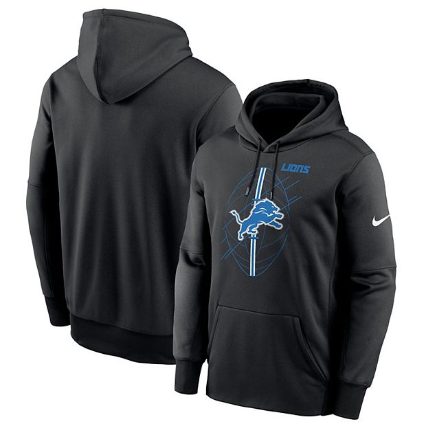 Men s Nike Black Detroit Lions Team Performance Pullover Hoodie