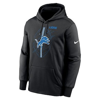 Men's Nike Black Detroit Lions Team Performance Pullover Hoodie