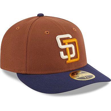 Men's New Era Brown San Diego Padres Tiramisu Low Profile 59FIFTY Fitted Hat