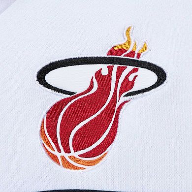 Men's Mitchell & Ness Red/White Miami Heat Head Coach Pullover Hoodie