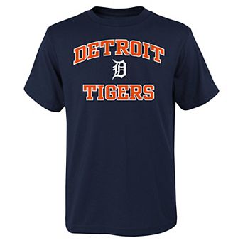 Youth Fanatics Branded Navy Detroit Tigers Heart & Soul T-Shirt