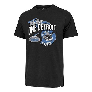 Men's '47  Black Detroit Lions Regional Franklin T-Shirt