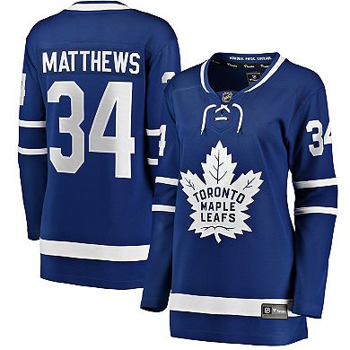 Women's Fanatics Branded Auston Matthews Blue Toronto Maple Leafs Home Breakaway Jersey