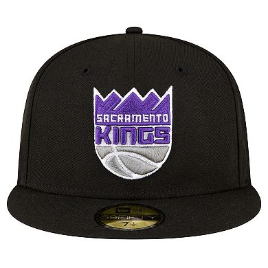 Men's New Era Black Sacramento Kings 59FIFTY Fitted Hat