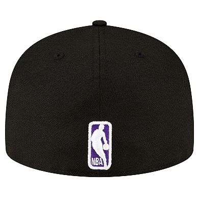 Men's New Era Black Sacramento Kings 59FIFTY Fitted Hat
