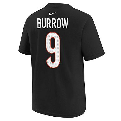 Youth Nike Joe Burrow Black Cincinnati Bengals Player Name & Number T-Shirt
