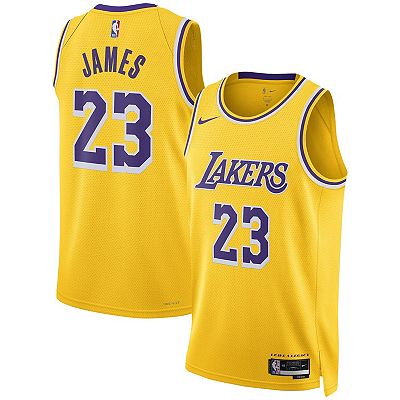 Unisex Nike LeBron James Gold Los Angeles Lakers Swingman Jersey Icon Edition